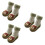 3Paires Anti- Doux Vert Cartoon 7