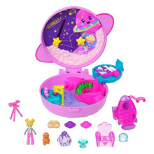 Polly Pocket Giocattolo e Playset, Pianeta Polly Compatto, Giocattolo da Viaggio con 1 Micro Bambola, Cucciolo & Accessori