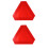 2Pièces Rouge Triangle Métal Durable 6