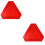 2Pièces Rouge Triangle Métal Durable 7