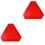 2Pièces Rouge Triangle Métal Durable 4
