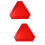 2Pièces Rouge Triangle Métal Durable 8