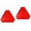 2Pièces Rouge Triangle Métal Durable 5