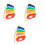 3Pièces Porte-Étiquettes Coloré Usage Décoratif 3