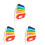 3Pièces Porte-Étiquettes Coloré Usage Décoratif 2