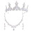 3Ensembles Parure Couronne Argentée Collier Boucles Fille 1
