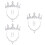 3Ensembles Parure Couronne Argentée Collier Boucles Fille 9