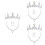 3Ensembles Parure Couronne Argentée Collier Boucles Fille 8