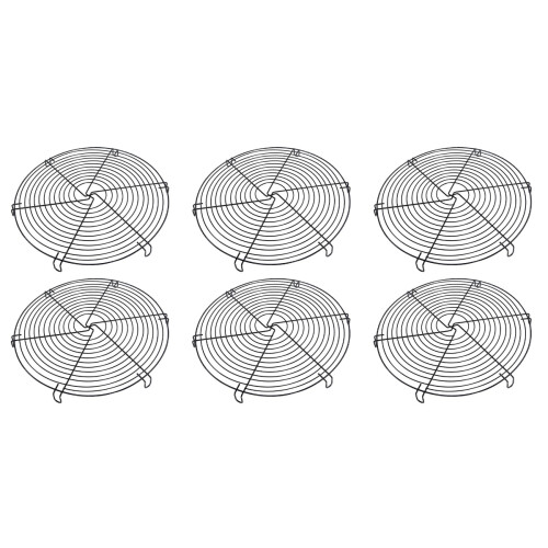 6Pièces Grilles De Cuisson Multifonction Noir Pour Gâteaux Pain 2