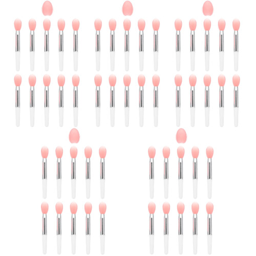 5Ensembles Pinceaux Maquillage Lèvres Silicone Rose Confortable 2