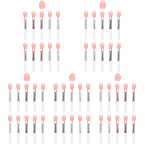 5Ensembles Pinceaux Maquillage Lèvres Silicone Rose Confortable 1