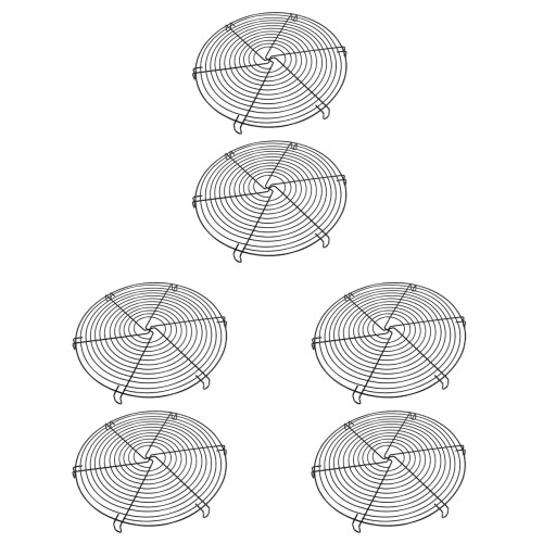 6Pièces Grilles De Cuisson Multifonction Noir Pour Gâteaux Pain 1