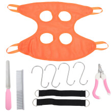 1Ensemble Hamac De Toilettage Confortable Pour Animaux Couleur Orange
