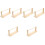 6Pièces Porte-Rubans En Bois Beige Solide Pour Usage 6