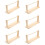 6Pièces Porte-Rubans En Bois Beige Solide Pour Usage 7