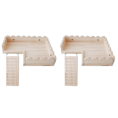 2Ensembles Rampe En Bois Khaki Pour Hamster Rongeurs 1