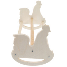 4Pcs Beige Chicken Wooden Perch Poultry Stand Durable Pet Supplies