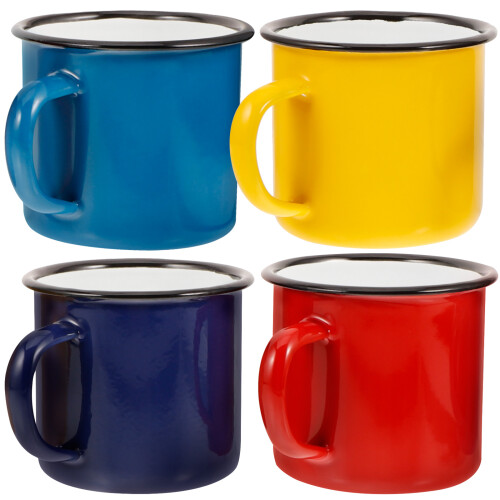 8Pcs Vintage Enamel Mug Set Simple Style Practical for Everyday Use 2