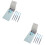 2Sets Soft Blue Makeup Brushes Versatile Cosmetic Brush Kit for Women 7