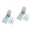 2Sets Soft Blue Makeup Brushes Versatile Cosmetic Brush Kit for Women 5