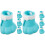 8Pcs Adjustable Silicone Cat Claw Covers Sky-Blue Protective Shoes 2