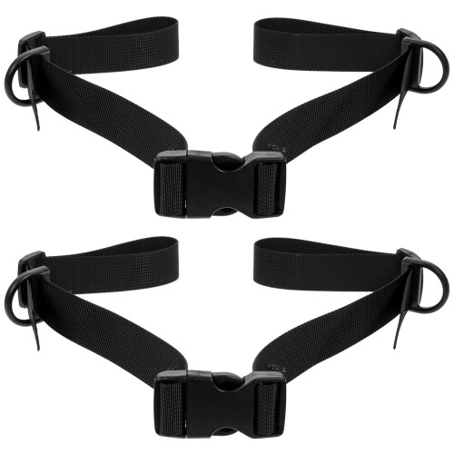 8Pcs Thickened Fixed Straps Black Nylon Convenient Car Cargo Ropes