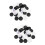 2Sets Plastic Backgammon Chess Pieces Black and White for Kids Play 9
