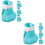 8Pcs Adjustable Silicone Cat Claw Covers Sky-Blue Protective Shoes 4