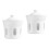2Pcs Household Multi-Function White Ceramic Soup and Stew Bowls 4