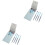 2Sets Soft Blue Makeup Brushes Versatile Cosmetic Brush Kit for Women 4