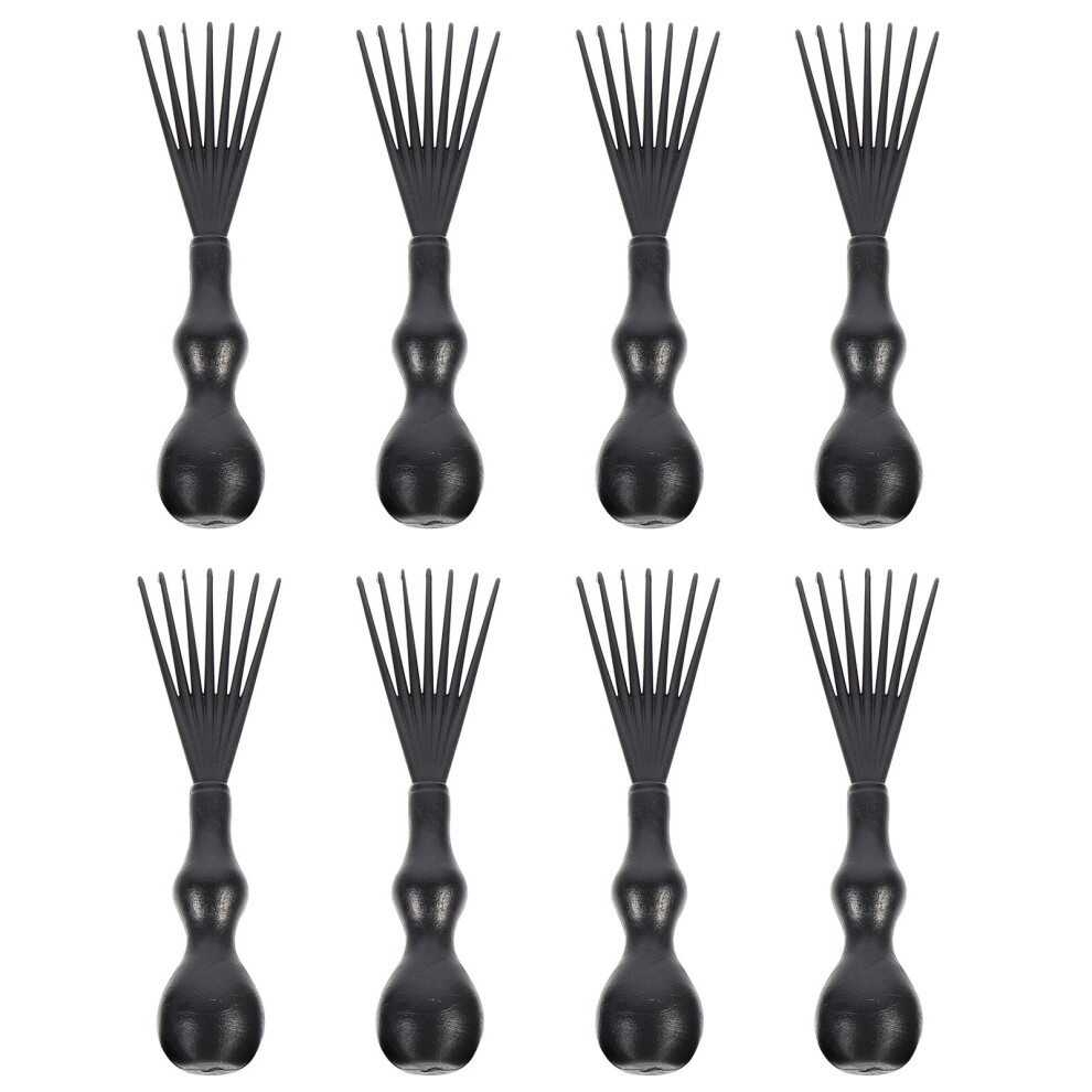 Vaguelly 32Pcs Compact Hair Brush Cleaning Rake Comb Remover Black
