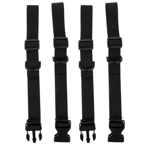 8Pcs Thickened Fixed Straps Black Nylon Convenient Car Cargo Ropes 1