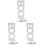 3Pcs White Metal Bookends Frame Retro Creative Organizer for Books 2