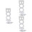 3Pcs White Metal Bookends Frame Retro Creative Organizer for Books 6