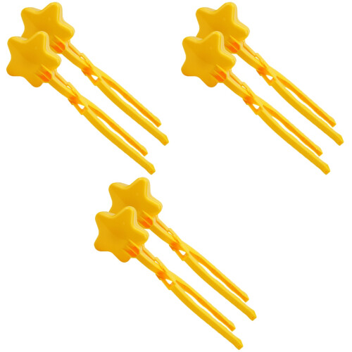 6Pcs Shape Clamps Yellow Kids Maker Toys 2