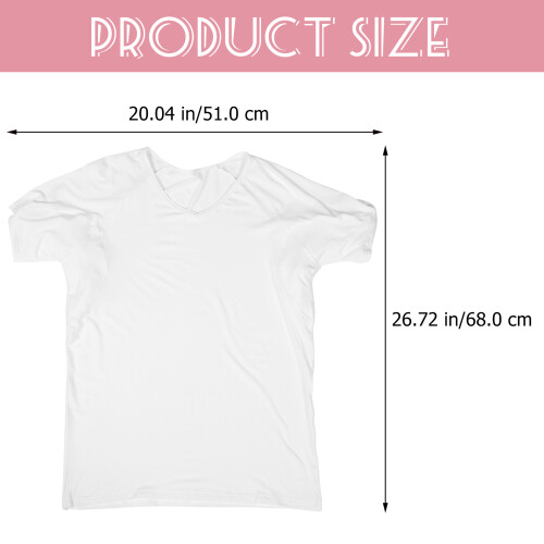 2Pcs White Cotton Linen Men Sweat Proof Undershirt with Underarm Pads 2