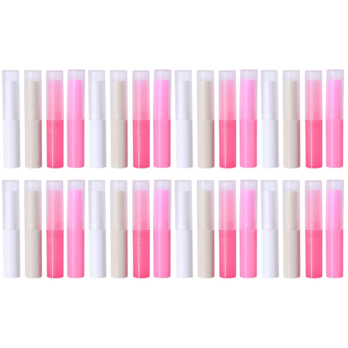32Pcs Plastic Lip Balm Tubes DIY Use Assorted Color Durable Containers 1