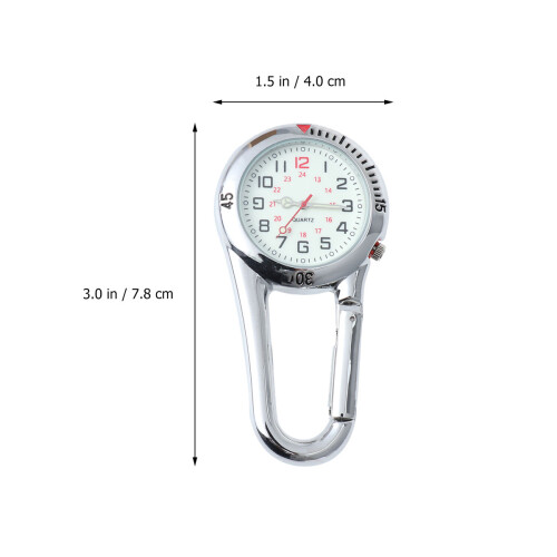 2Pcs Multifunctional Clip on Watch White Dial for Timekeeping 1