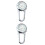 2Pcs Multifunctional Clip on Watch White Dial for Timekeeping 6