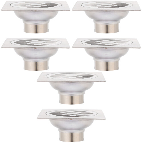 6Pcs Kitchen Floor Drain Durable Rust-Resistant Square Filtering Cover 2