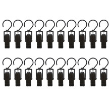 80Pcs Black Boot Clips Rotatable Hanging Hooks for Laundry and Closet