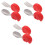 3Sets Red Baby Spoons and Forks Stainless Steel Learning Tableware 4