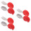 3Sets Red Baby Spoons and Forks Stainless Steel Learning Tableware 8