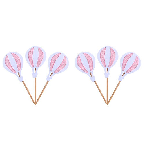18Pcs White Glitter Cake Toppers Creative Cupcake Picks for Parties 1