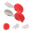 3Sets Red Baby Spoons and Forks Stainless Steel Learning Tableware 11
