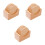 21Pc Light Brown Wood Coasters for Cups with Finish 3