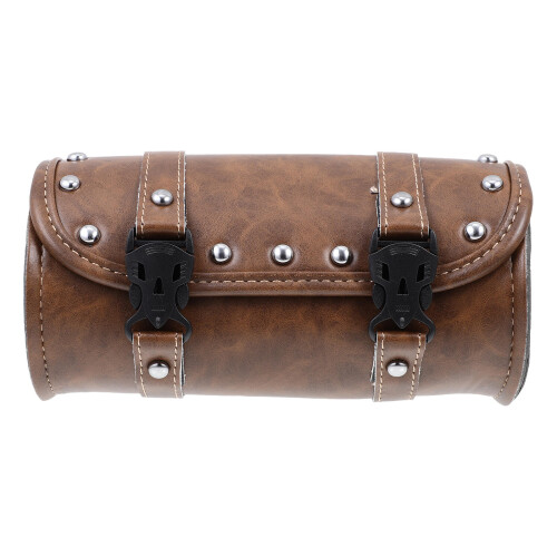 3Sets Durable Motorcycle Holder Bag Side Pouch Coffee Color