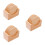 21Pc Light Brown Wood Coasters for Cups with Finish 7