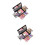 2Pcs Multi Shadow Palette Lip Gloss Blush Pressed Powder Set 7