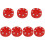 7Pcs Red High Impact Roller Hockey Pucks for Training and Game Use 9
